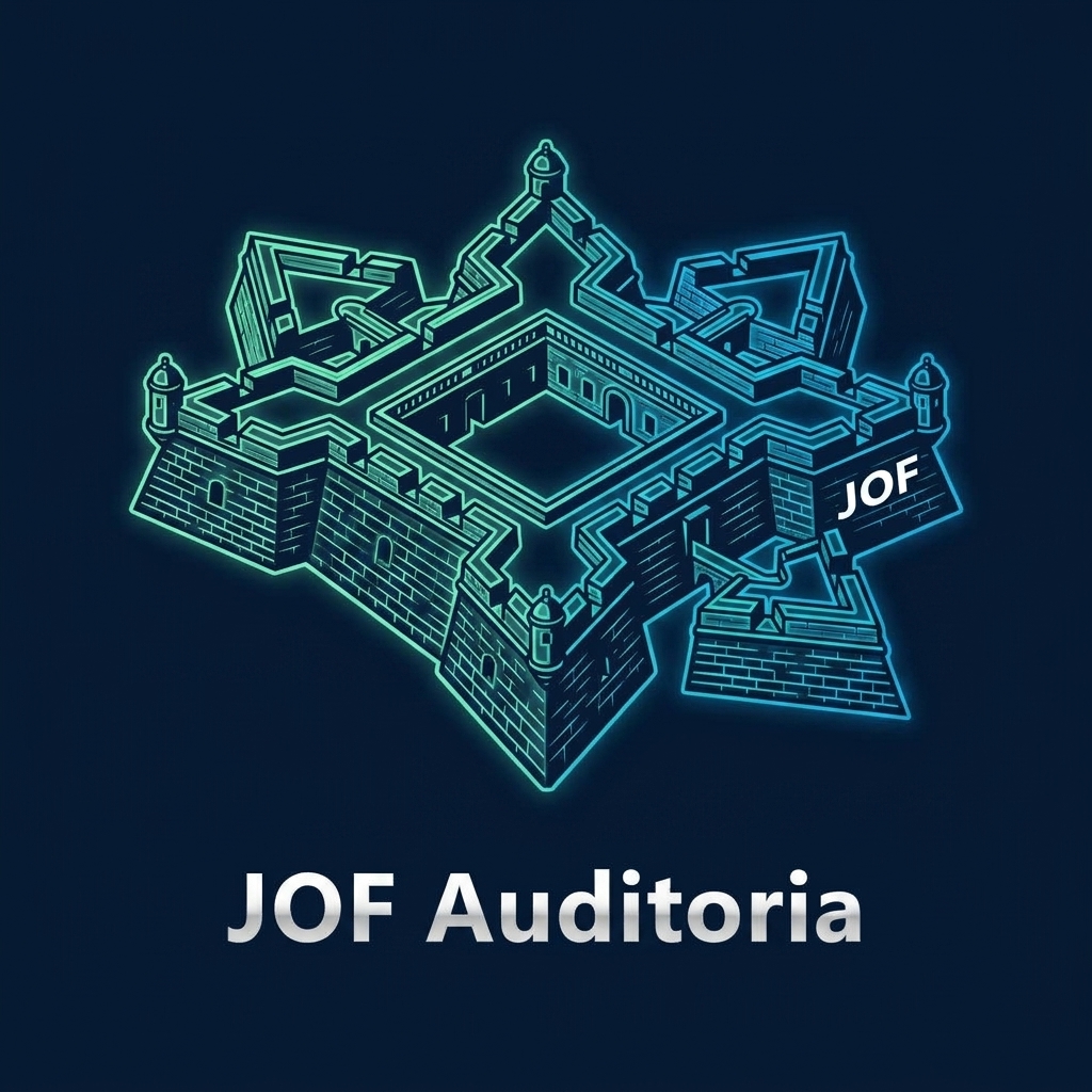 Logotipo oficial da JOF Auditoria - Especializada em perícia contábil e auditoria de condomínio duplo-cega blindada
